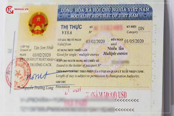 Mẫu visa làm việc cho người nước ngoài